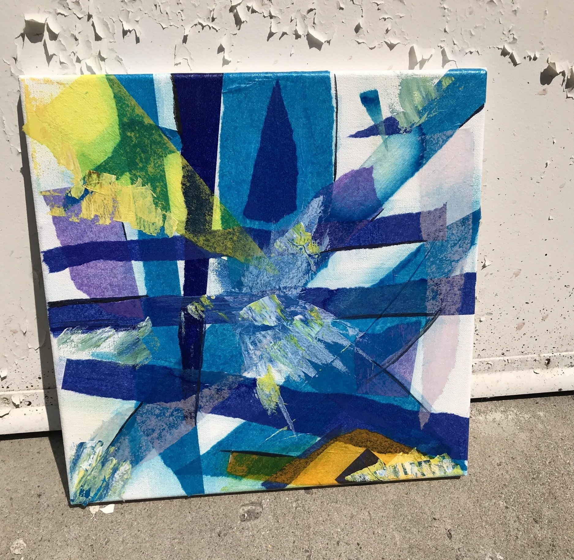   acrylic &amp; paper on canvas (Sold)    &nbsp;  &nbsp; 