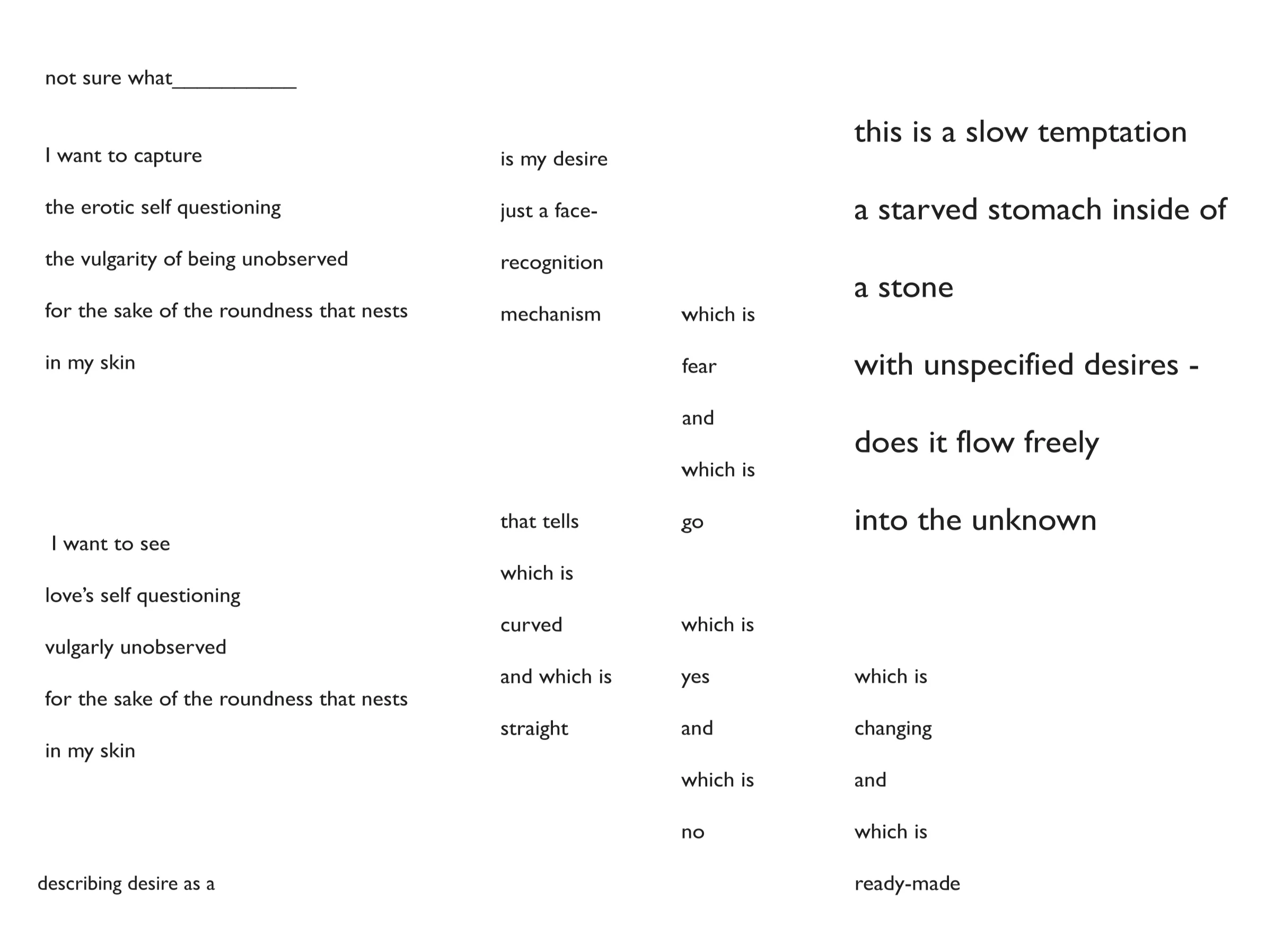 Describing Desire - Poem