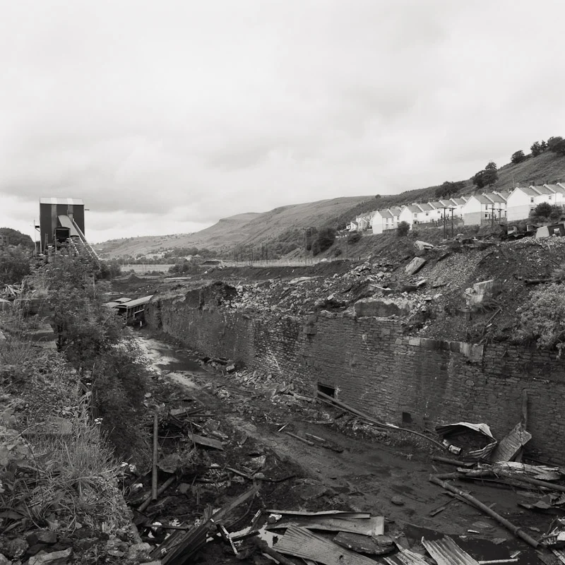 Dismantled colliery, Merthyr Vale, Merthyr Tydfil, Wales, 1990