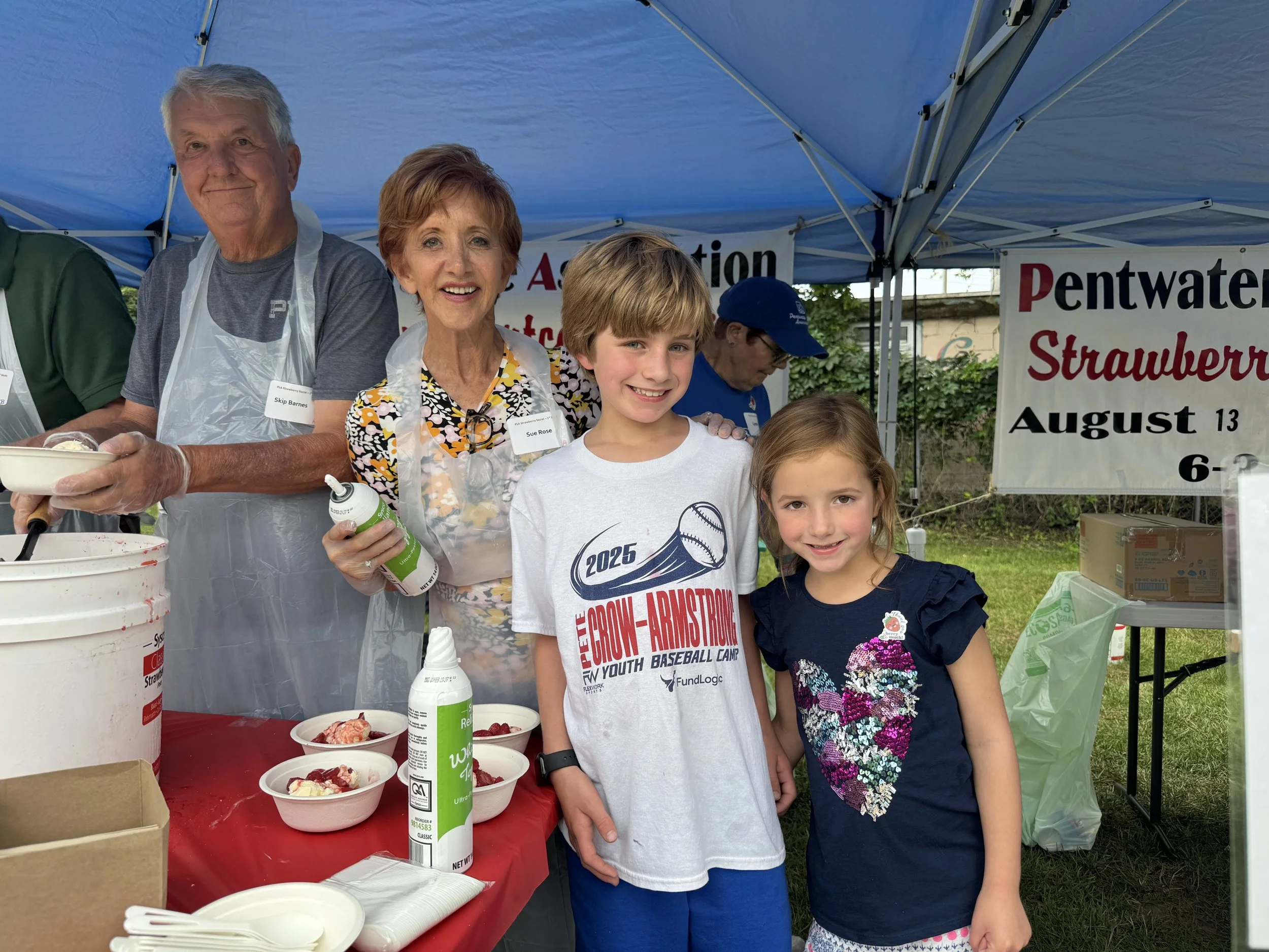 Sue and Grandkids! Great helpers.JPG