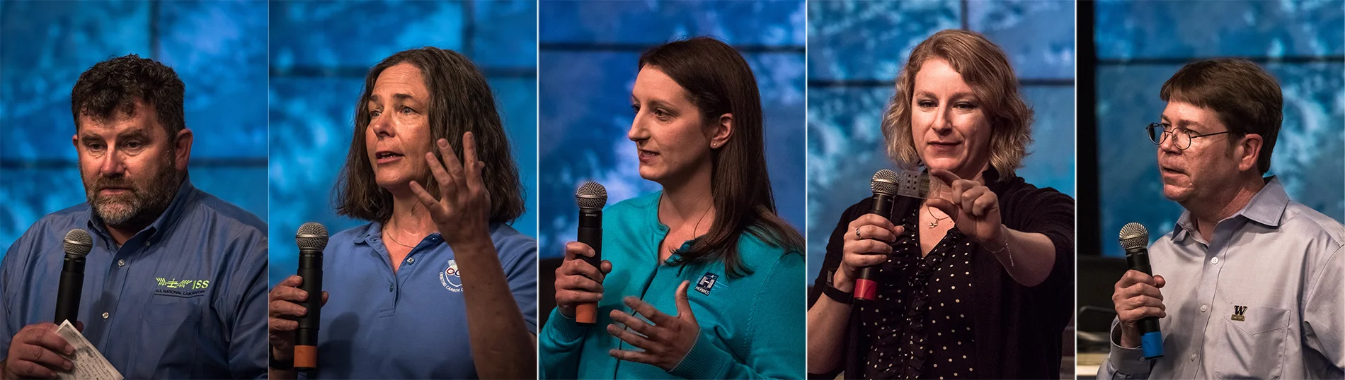 From left, Mike Roberts; Dr. Annmarie Eldering; Dr. Kristen John; Dr. Lucy Low; Dr. Edward Kelly.
