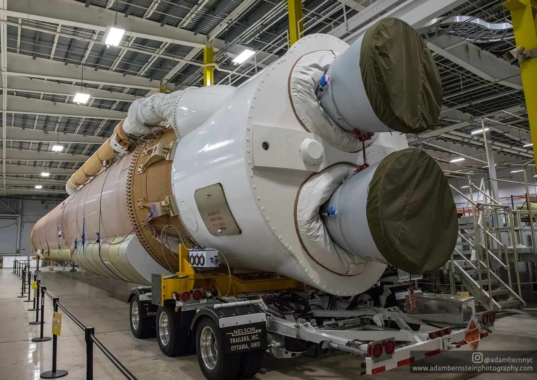 Two RD-180 engines seen on first stage of the CFT Atlas V launch vehicle.