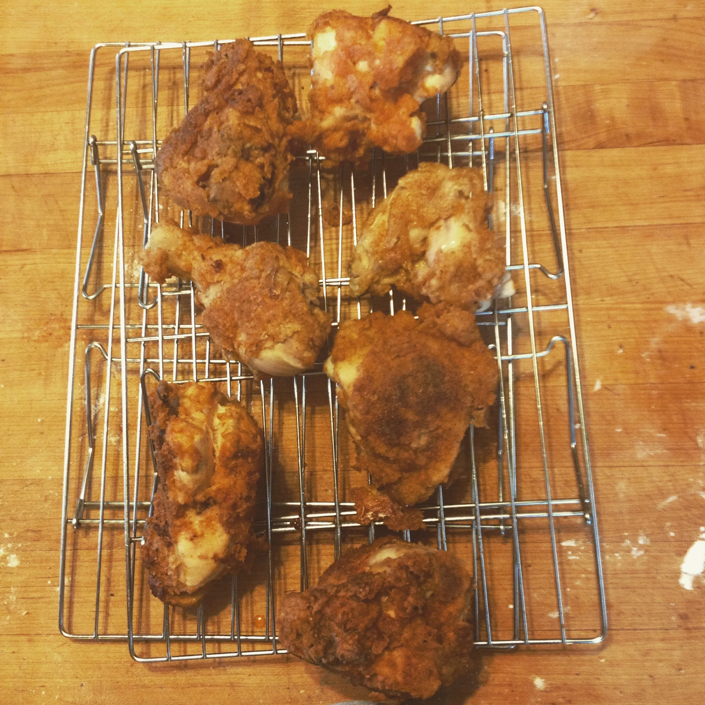 So while homemade fried chicken does not, technically, fall in the "easy" category, it most definitely qualifies as something worth doing for someone you love. I miss that chicken...