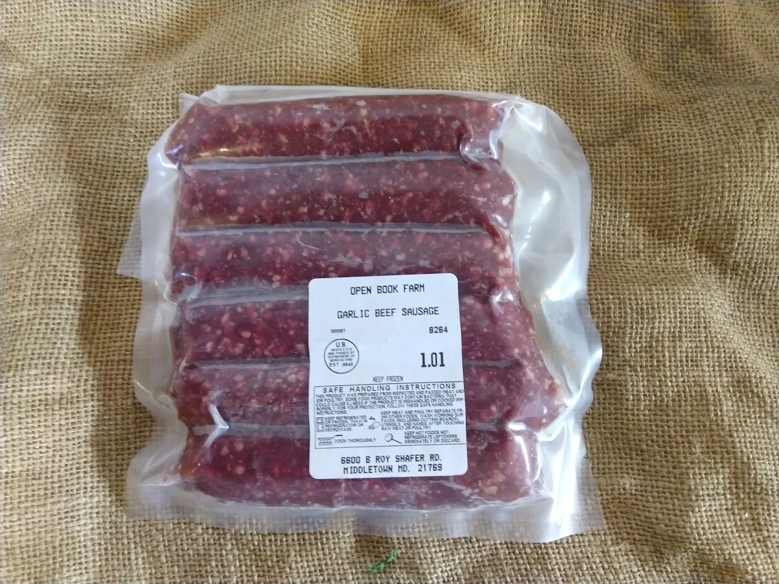 Garlic Beef Sausage (1 lbs)