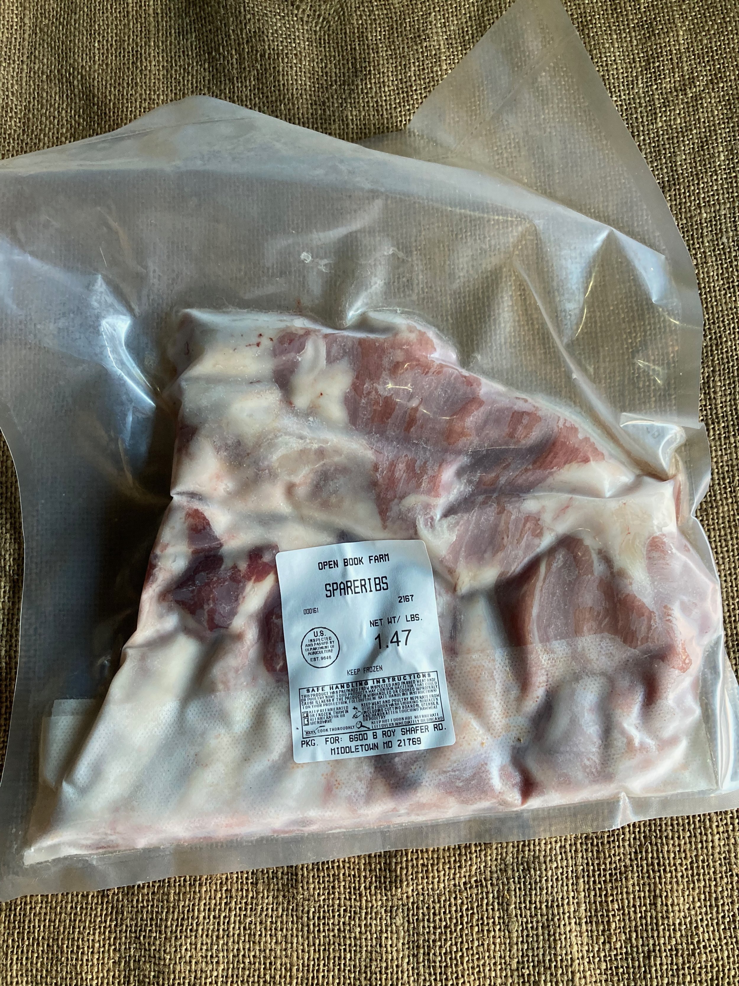 Spare Ribs (1.3 pounds per pack)