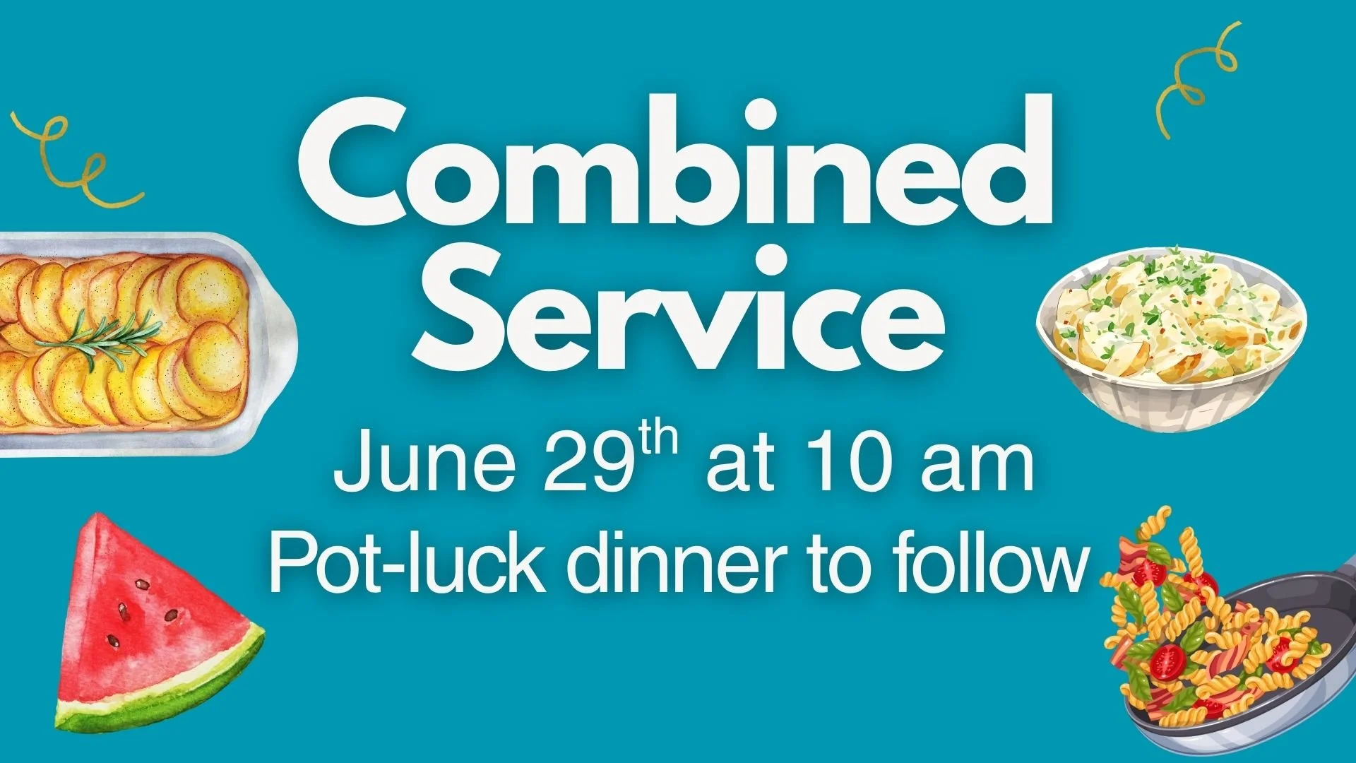 Combined Service & Pot Luck Dinner
