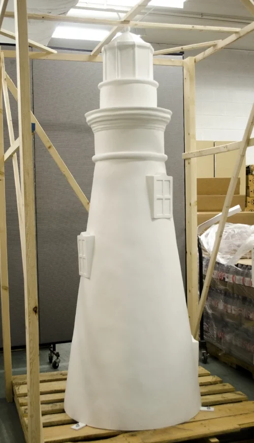 Each lighthouse sculpture measures 6 feet tall by 30 inches in diameter and will be designed by selected artists and will be placed on The Mag Mile and nearby locations. 