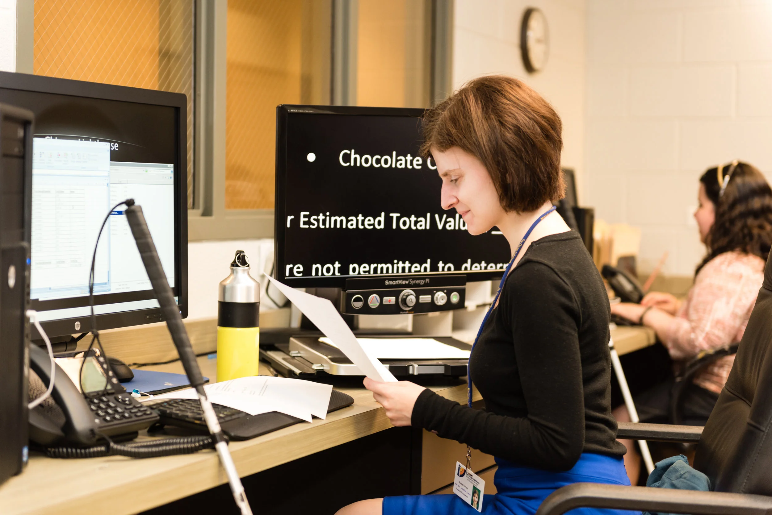 Assistive technology offered at The Chicago Lighthouse helps people who are blind and visually impaired work efficiently. 