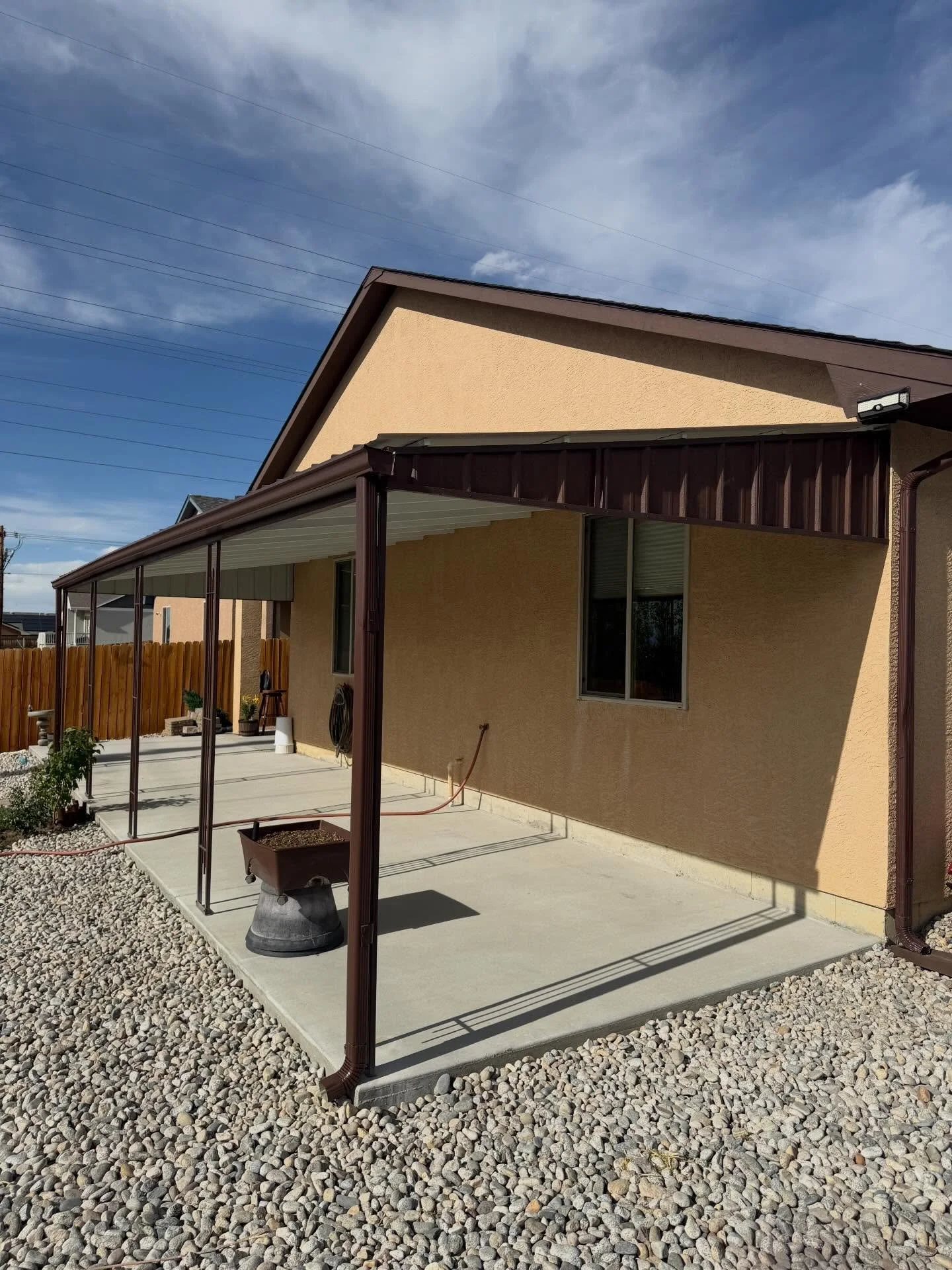 When you want the most durable cover, we recommend steel! Our all-steel awnings are engineered to handle all of the elements all year round. 

Steel awnings and patio covers provide MUCH needed sun protection for your indoor and outdoor spaces. 

The
