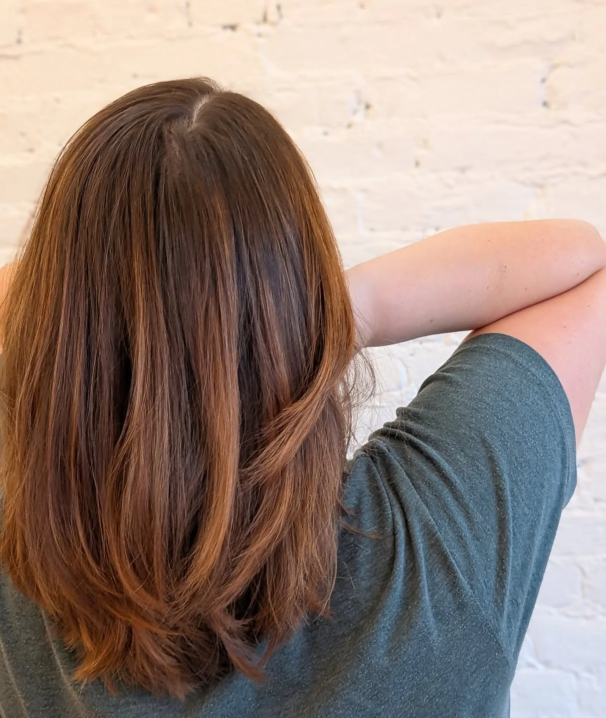 Here's what &quot;open air&quot; Balayage can do.  Soft, sunkissed highlights that add warmth and brightness.  It looks like you spent the summer at the beach.