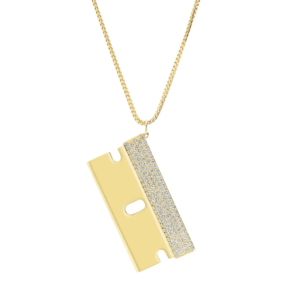 Razor Blade Heart Necklace