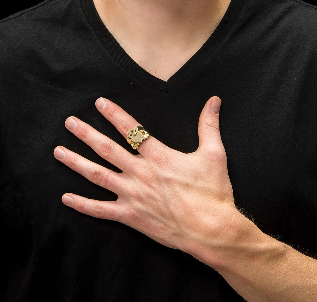 mens claddagh ring