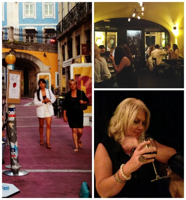Out on the town in Lisbon Pink Street