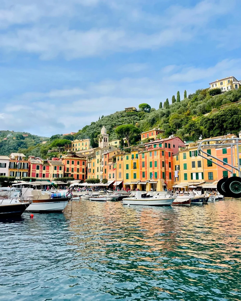 We finally revisited Portofino -  13 years later - and it&rsquo;s just as picturesque as we remembered. A quick boat or ferry ride from Santa Margherita Liqure or Rapallo and the vibrance and charm of a perfect afternoon await. 🇮🇹 #italianriviera #