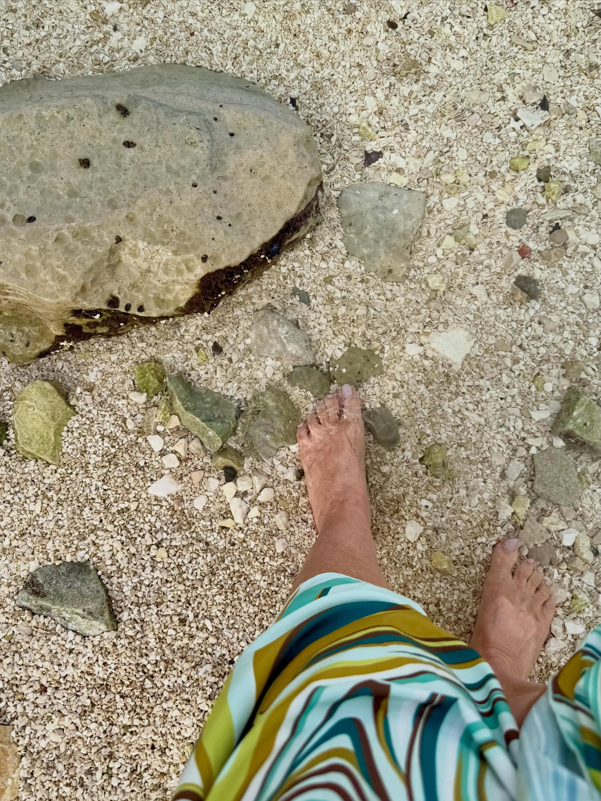 Jet lag cure&hellip;Early morning walk dipping my toes in the crystal clear Adriatic Sea. 🌊🐚 * I also recommend a refreshing shower upon arrival, a brisk walk, hydrate.hydrate.hydrate, jump into the sleep schedule of your destination day one, bump 
