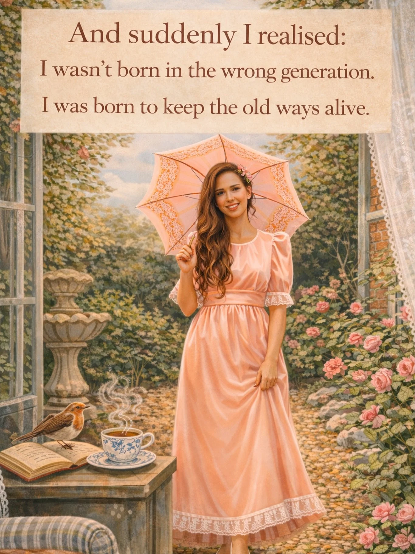 Behind the old soul is a heart that remembers things it never lived 🤍

My mum always says she thinks I was born in the wrong era.
But I don&rsquo;t think I was.

I think some of us are born to carry the old ways forward.
The slower pace. The making 