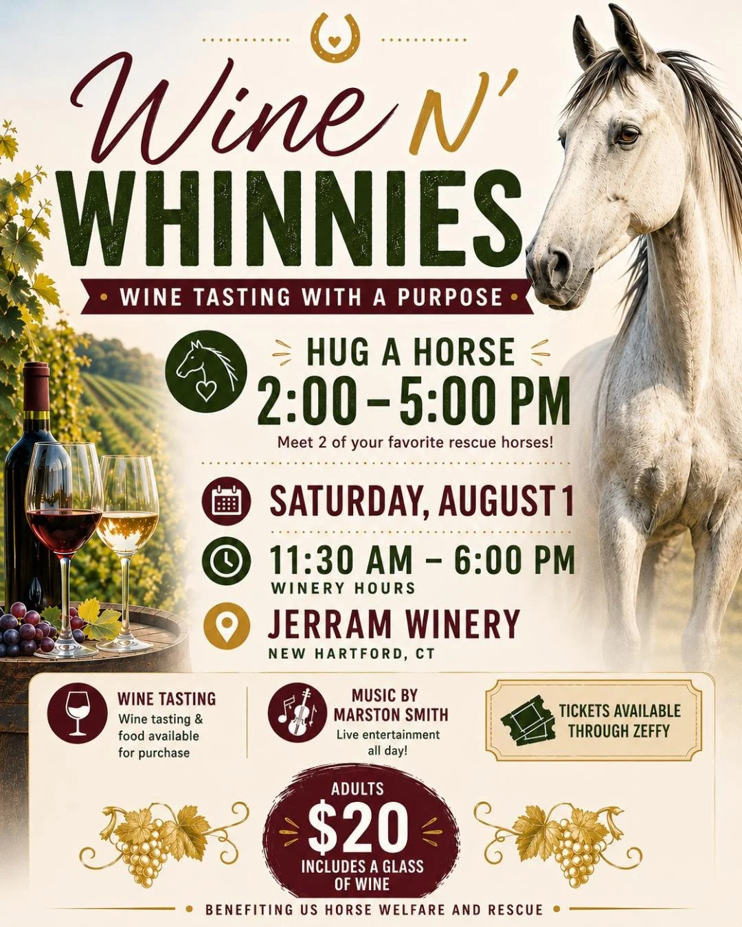 Wine & Whinnies Wine Tasting