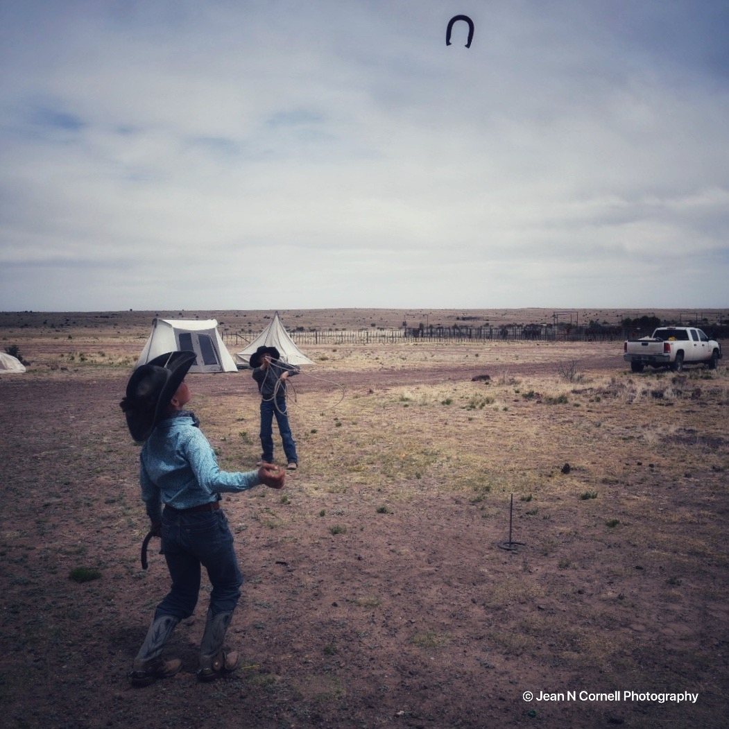 ropin’ horseshoes?