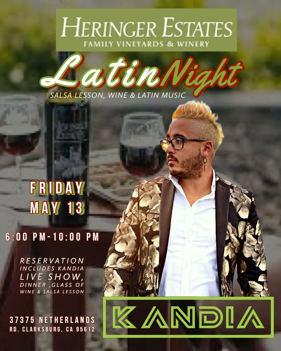 Kandia At Heringer estates Winery wine release Party 