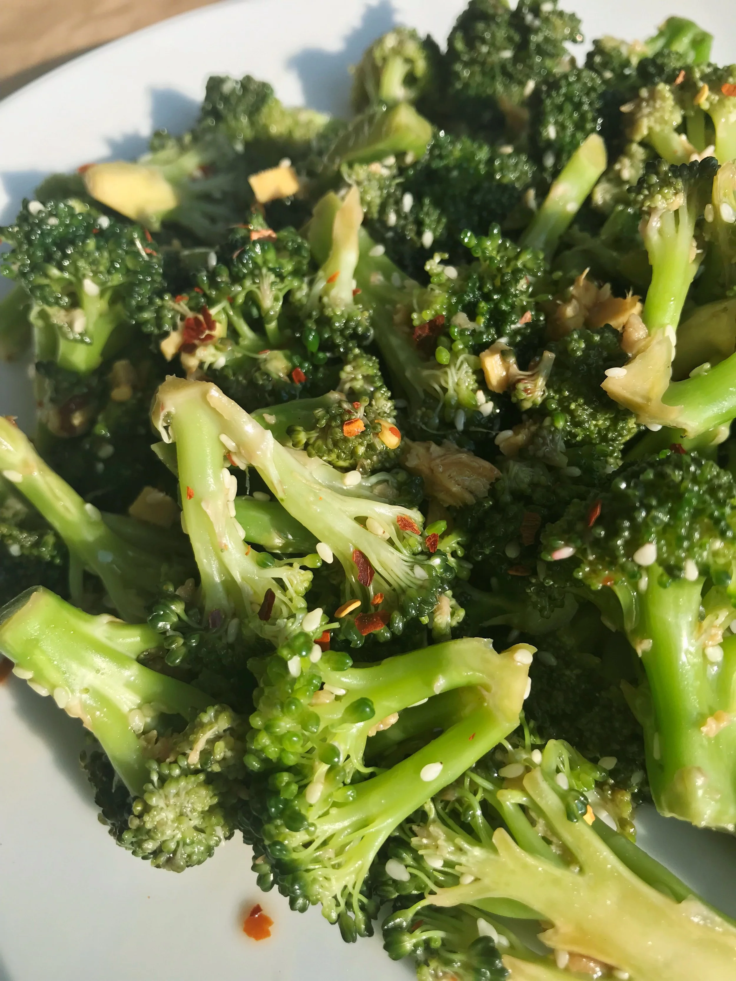 Sesame Ginger Marinated Broccoli