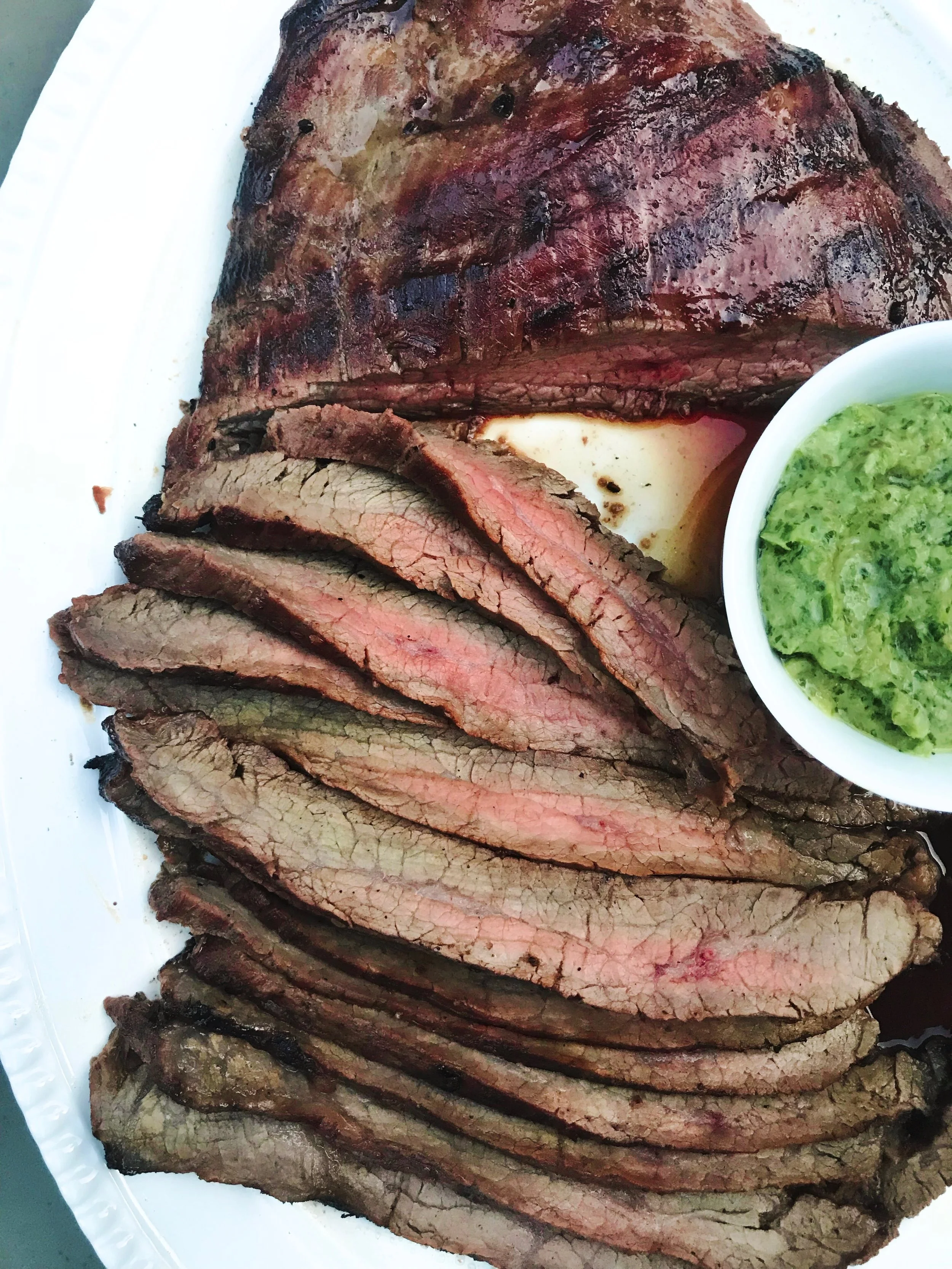 Flank Steak with Scallion Dressing