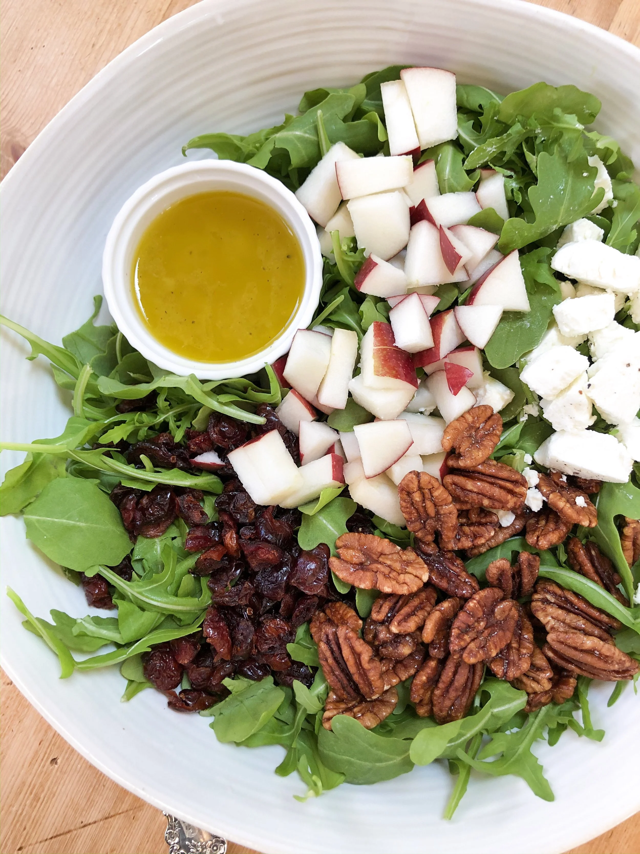 Fall Salad with Apple and Mustard Vinaigrette 