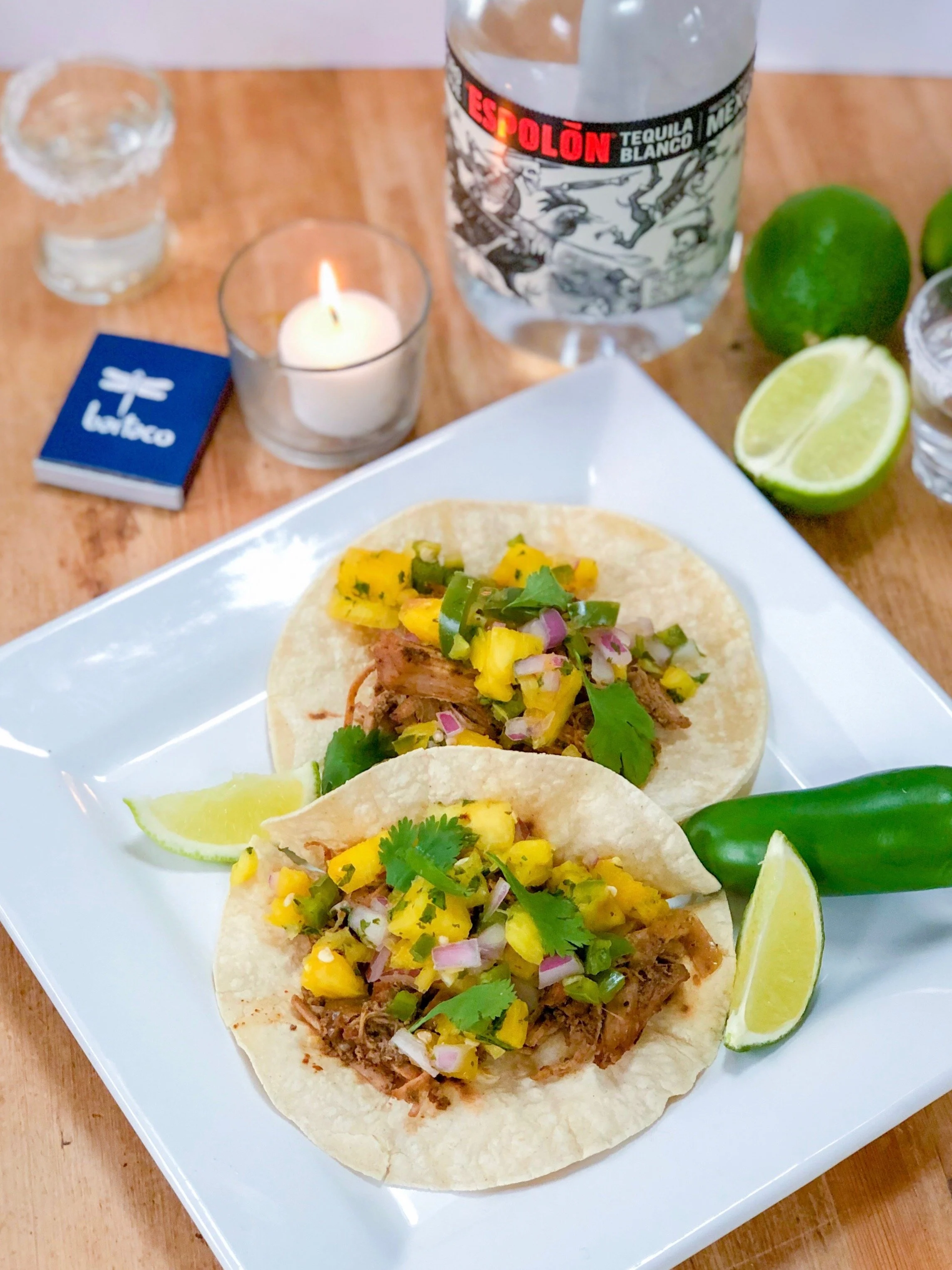 Slow Cooker Carnitas Tacos with Pineapple Salsa