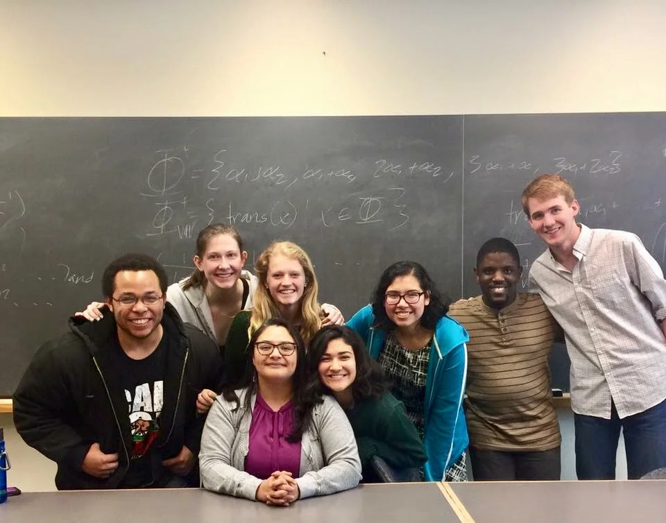 Dr. Pamela E. Harris and her representation theory research students at Williams College in fall 2016.
