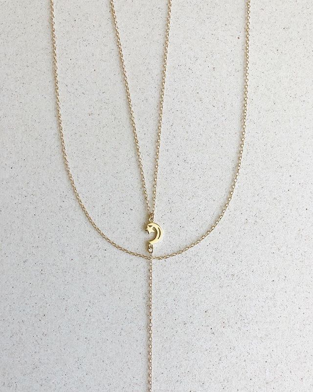 &ldquo;Moon Child&rdquo; Crescent 🌙 Star ⭐️ Mini Double Layered Lariat &bull; Available in Sterling Silver &amp; Gold Vermeil