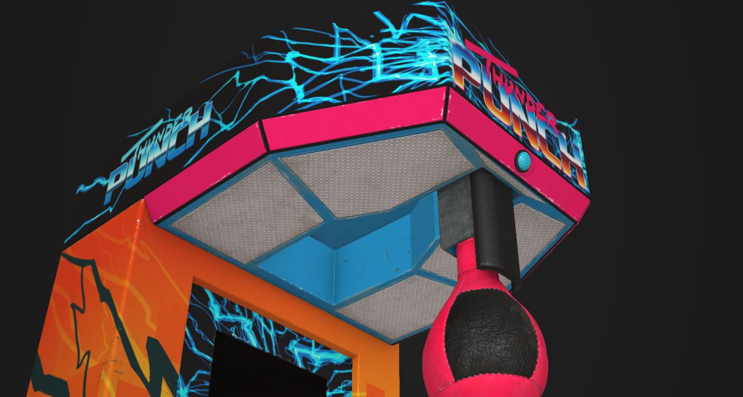 Punching Bag model and textures for "New Retro Arcade: NEON”