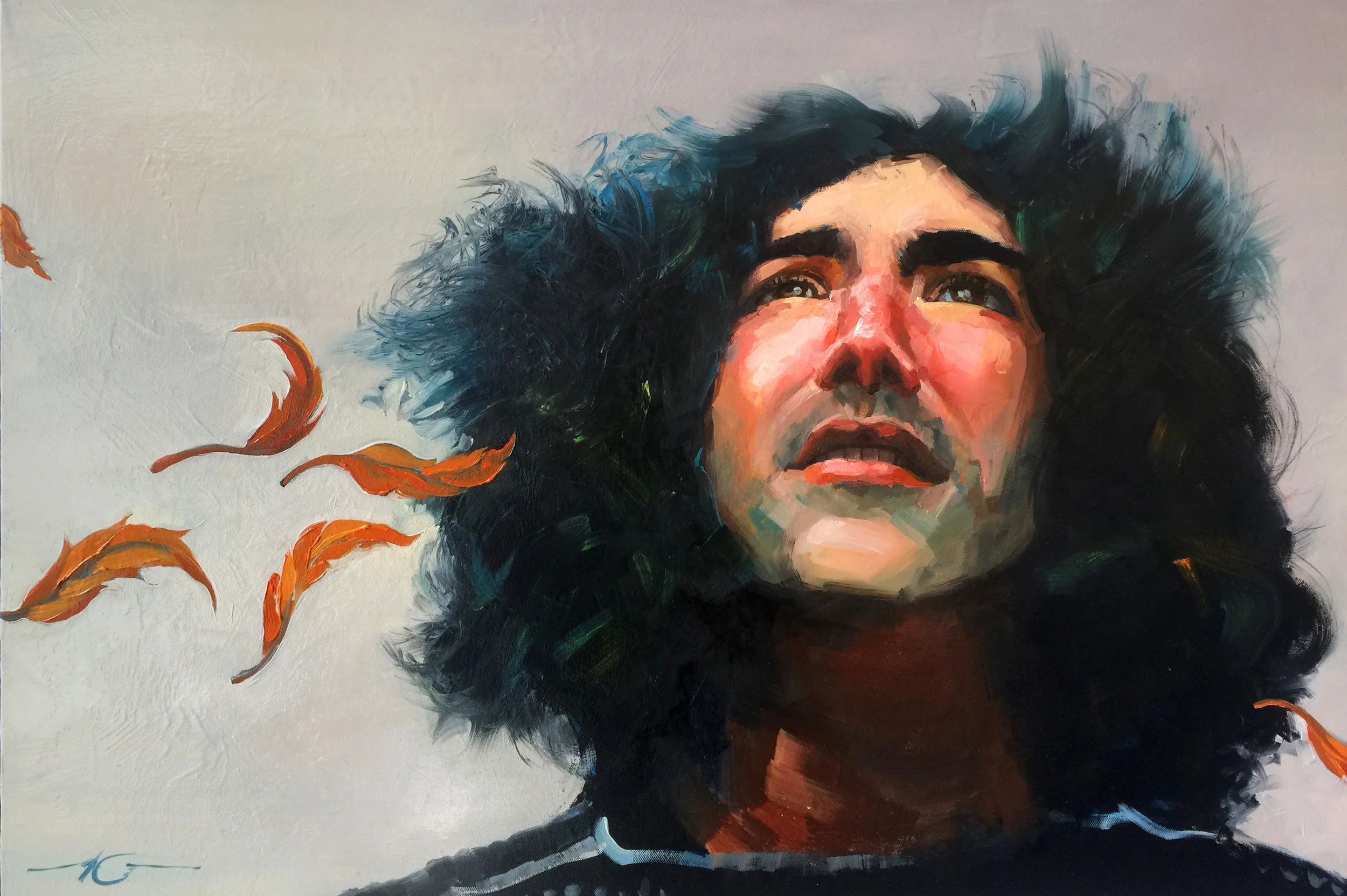 Jerry Garcia 24" x 36" Oil on Canvas Sold