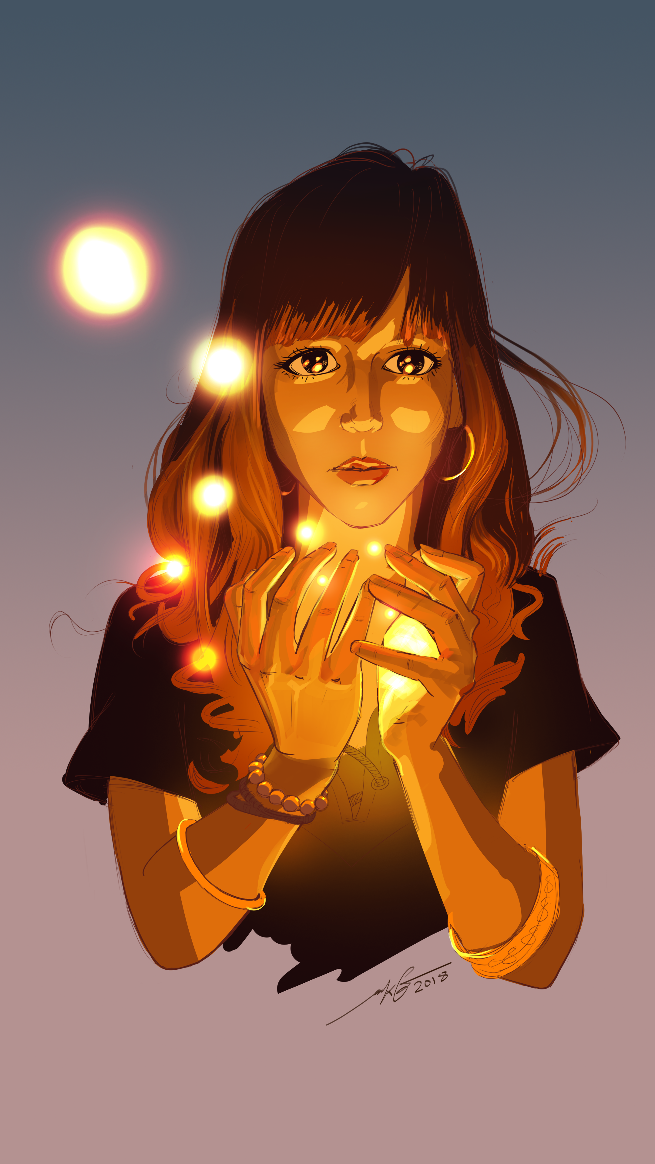 Firefly Girl Photoshop Illustration