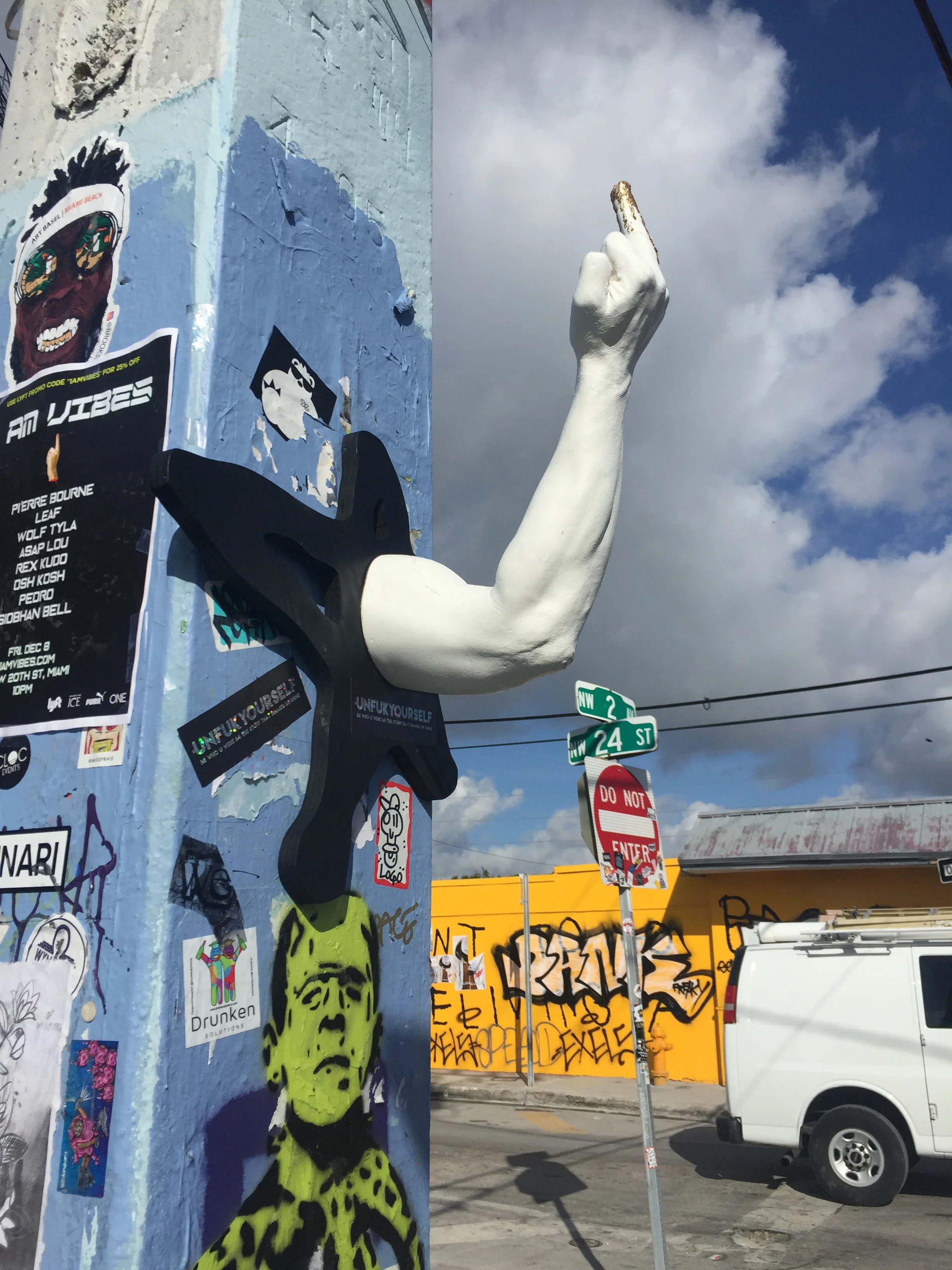  I actually don’t think I’ve ever given anyone the finger... It’s more of an internal statement. My secret religion. To everyday stand in the face of walls your mind constructs until you see the solid concrete turn to vapor as you move through what s