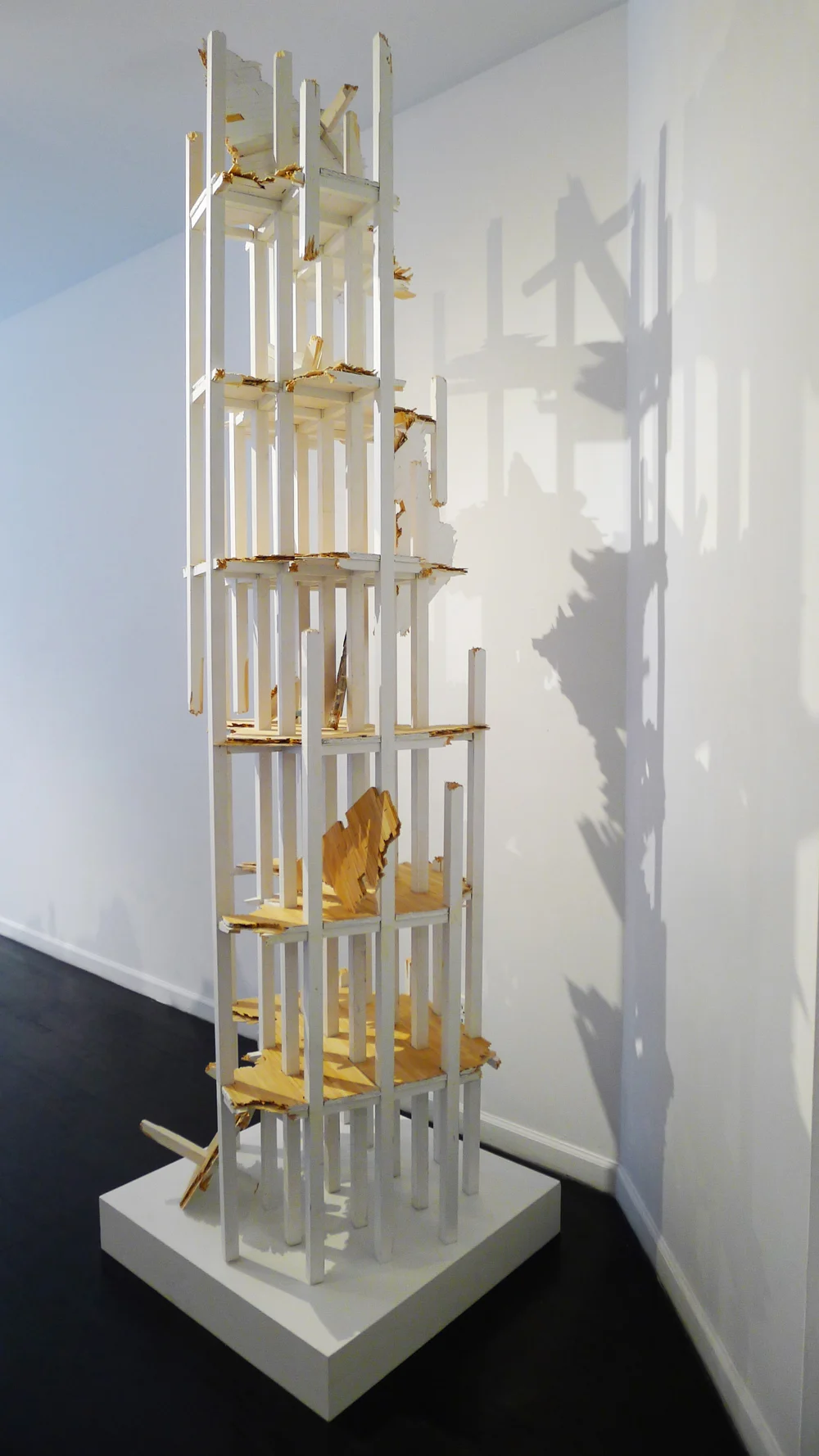 Glass house III wood & paint 101 x 30 x 30 in