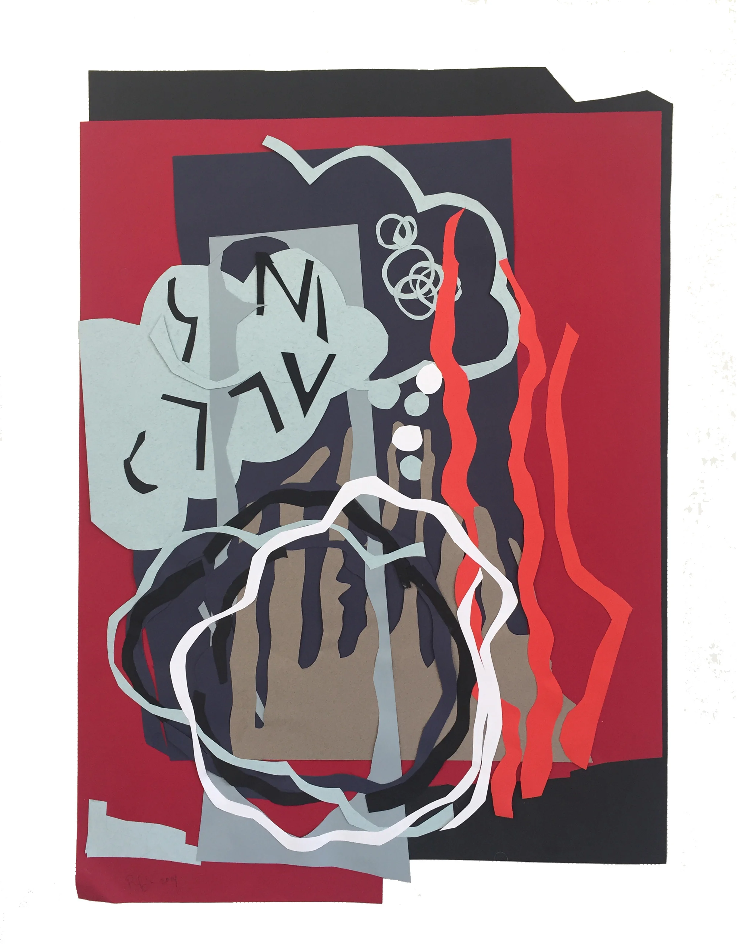 Ascemic Collage 27 x 20 in