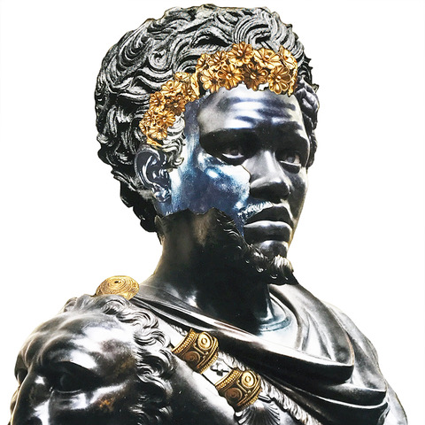 Caesar Mixed Media Collage 28 x 34 in