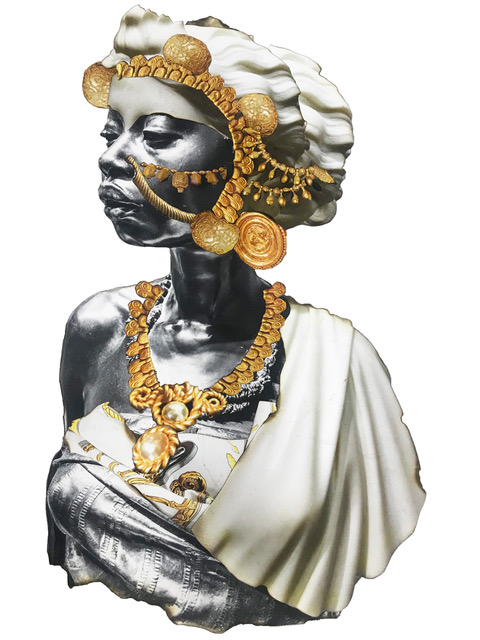 Kalifa Mixed Media Collage 26 x 38 in