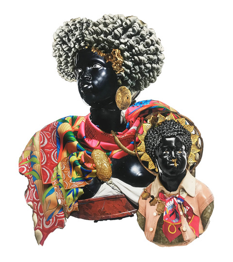 Madonna and Child Collage 30 x 36 in