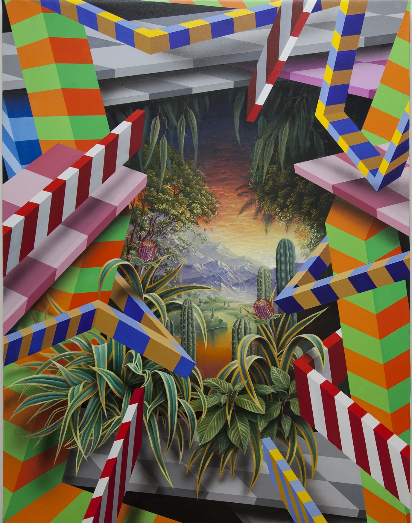 Coxsakie  Oil and enamel on canvas 62 x 48 in