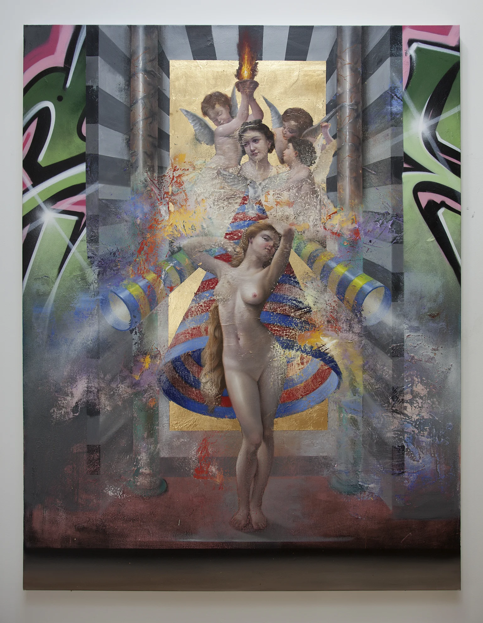 Ches   Oil and enamel on canvas 78 x 60 in