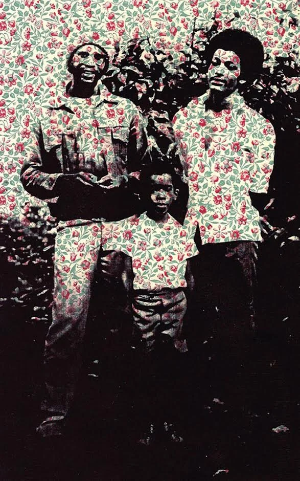 Shervone Neckles Yard Boys (before we left home) Granny's Wallpaper Series Archival pigment on 340gsm cold press watercolor archival paper 20.5 x 31 in