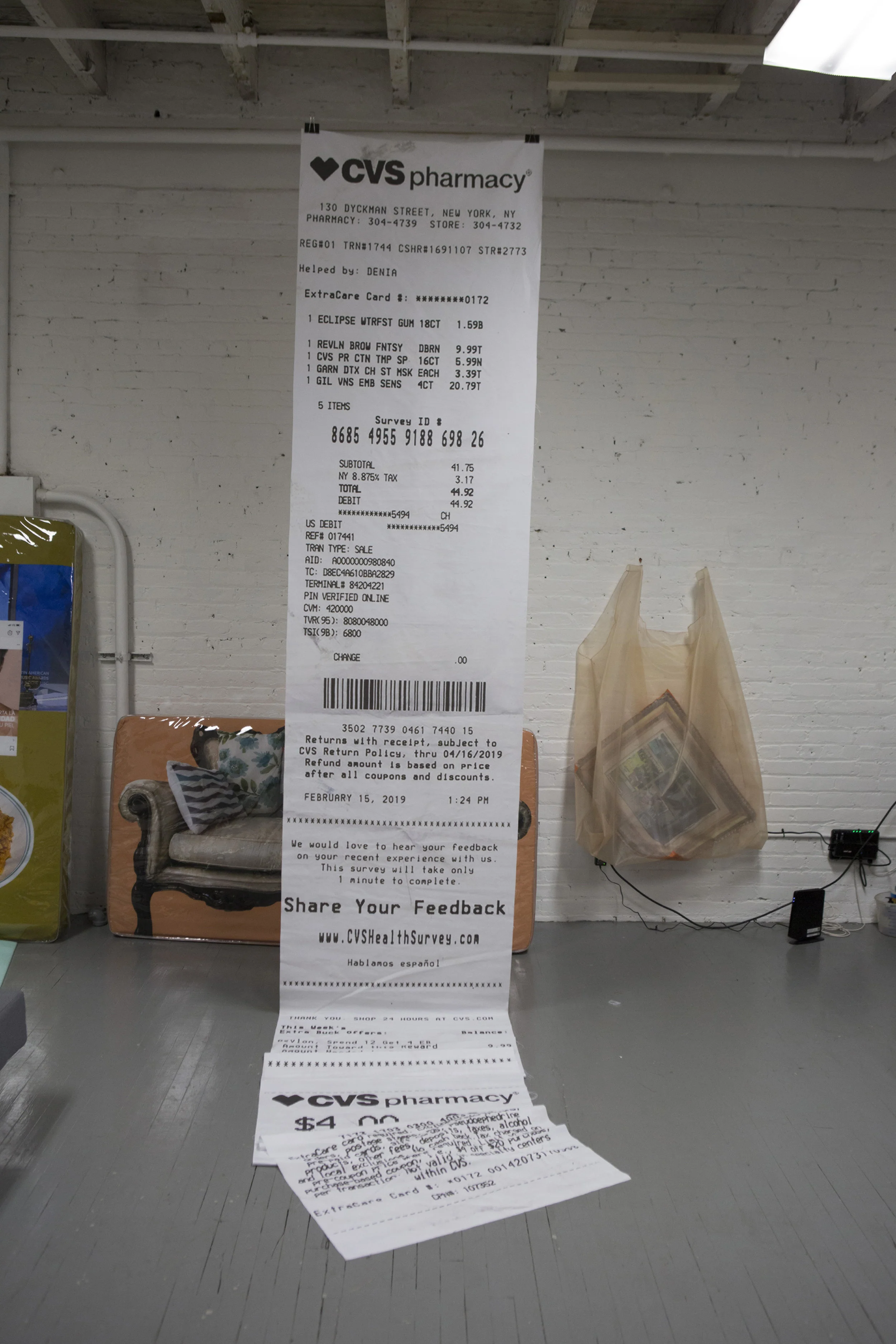 Constancia/CVS Brushed suede 223 1/2 x 34 in $10,000