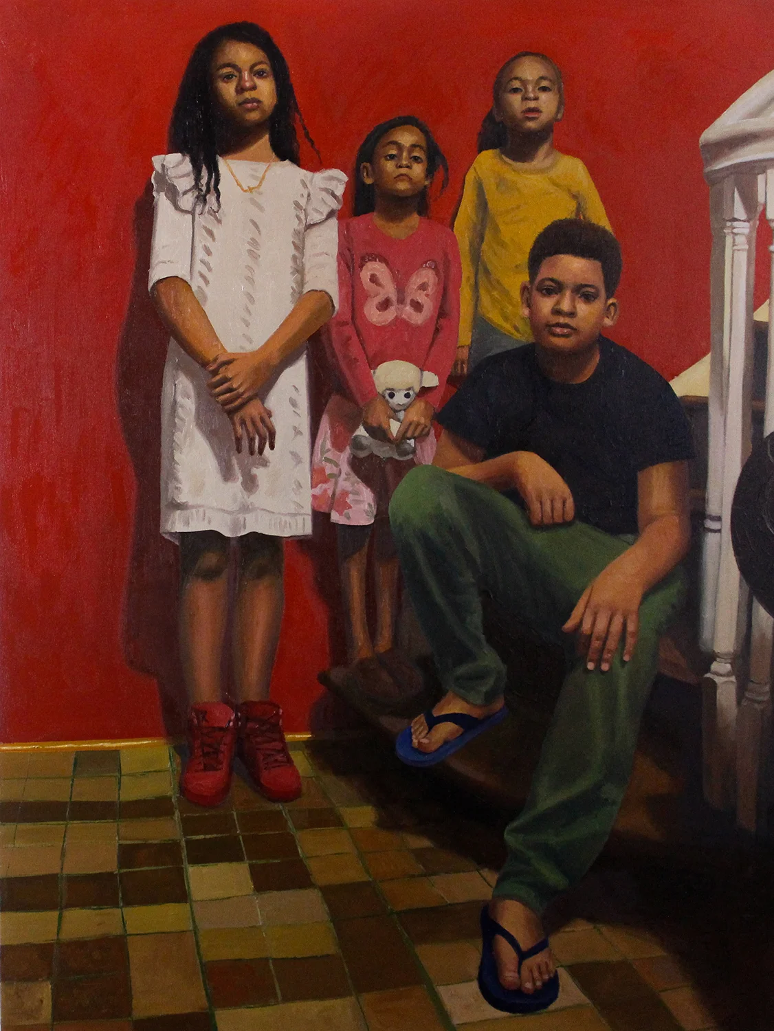 Los Primos de Philly Oil on canvas 40 x 30 in $6,800