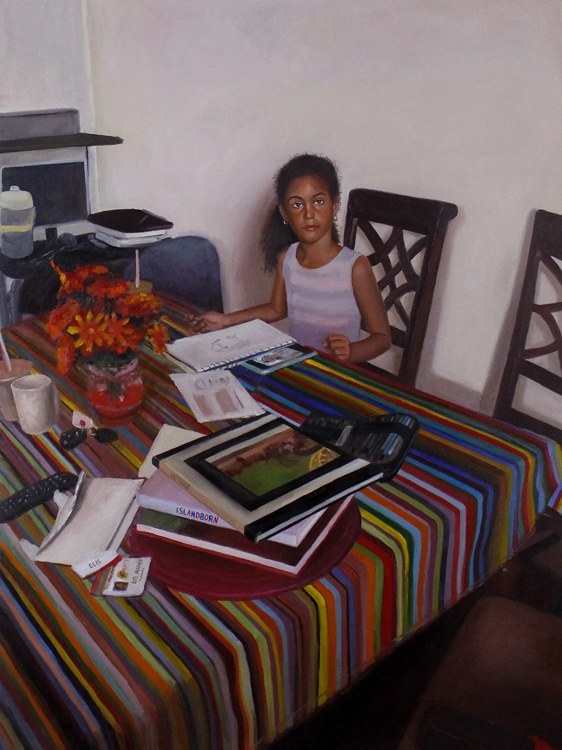 Portrait of a Potential Artist Oil on canvas 40 x 30 in $6,400