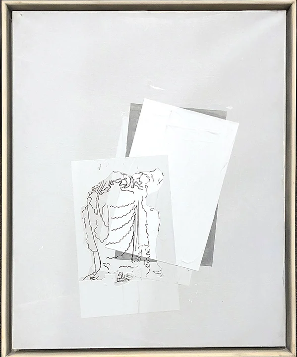 UNTITLED Acrylic with ink on linen 30 x 24 in