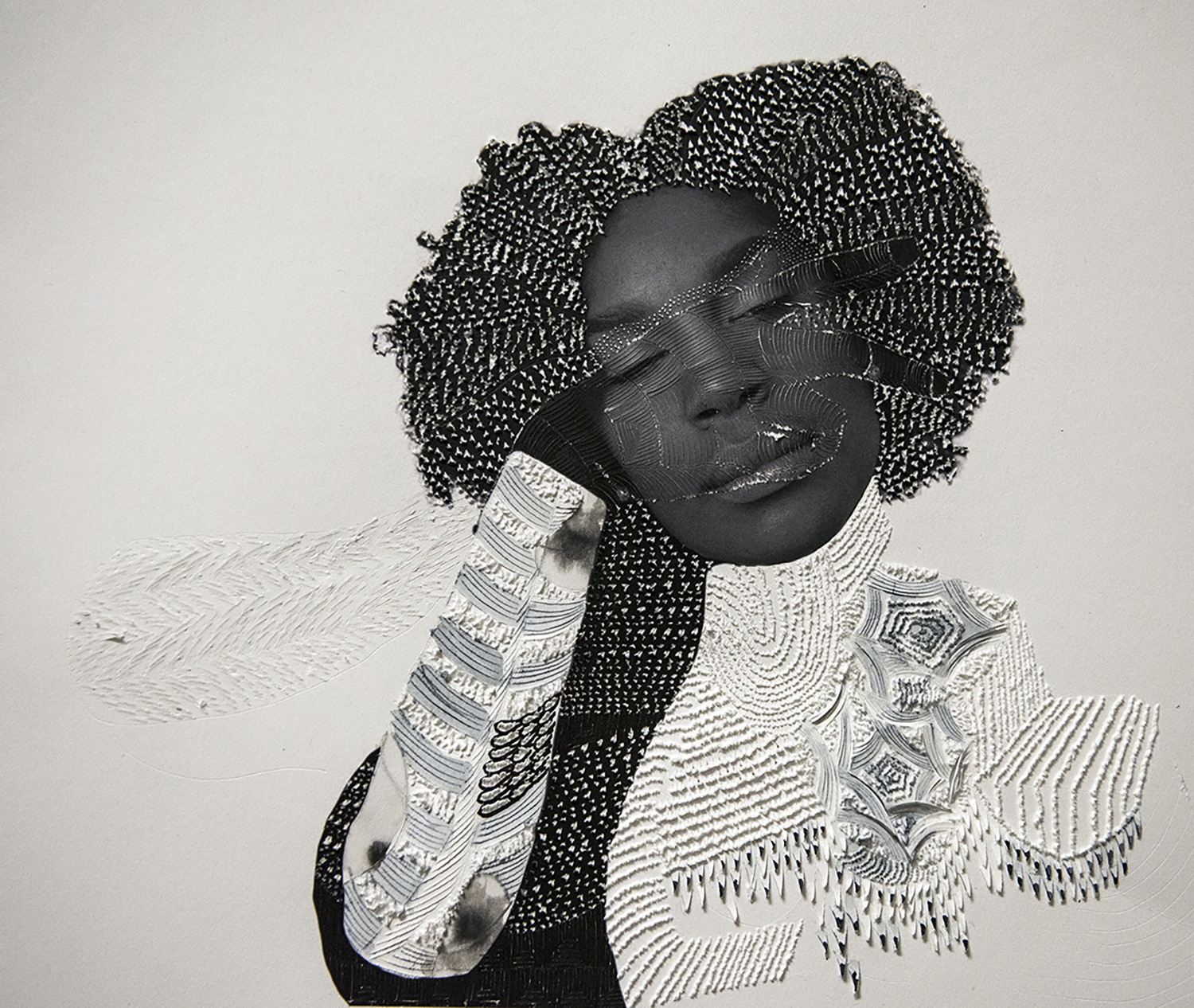 Unbalanced II Hand sculpted paper photo print 16 x 14 in