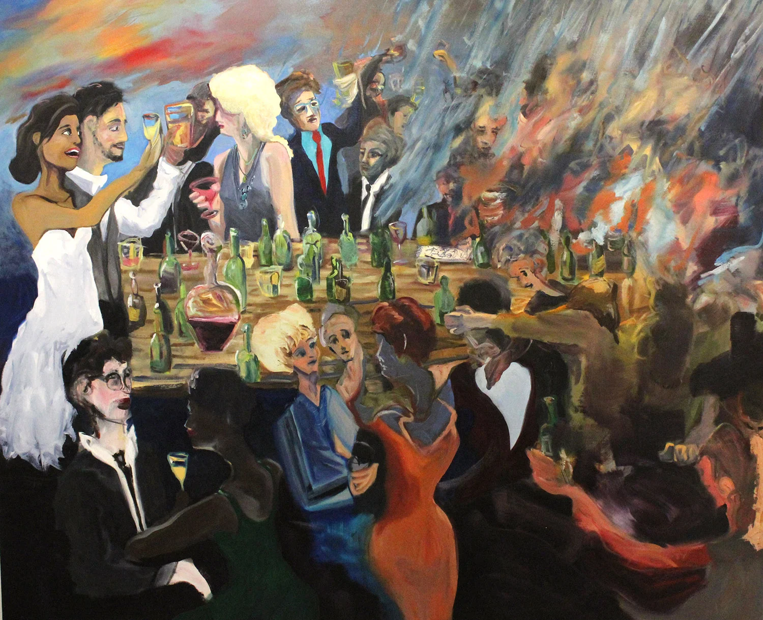 Wedding Oil on canvas 54 x 66 in