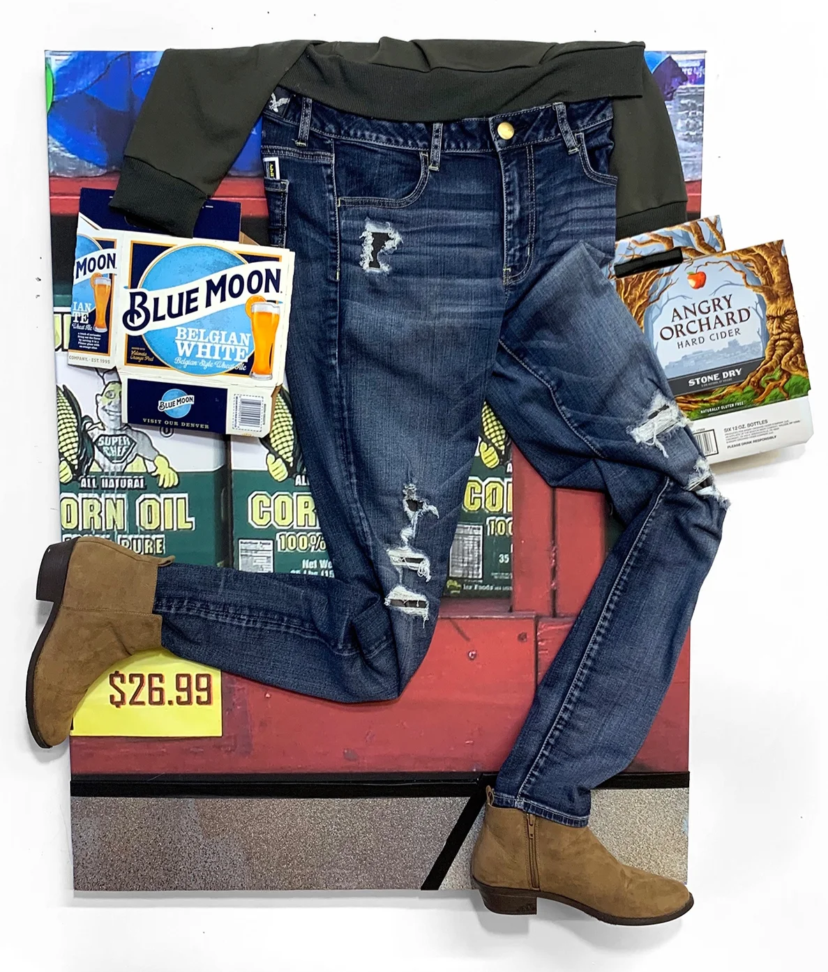 Dan’s Supermarket Mixed media on canvas 40 x 30 x 5 in