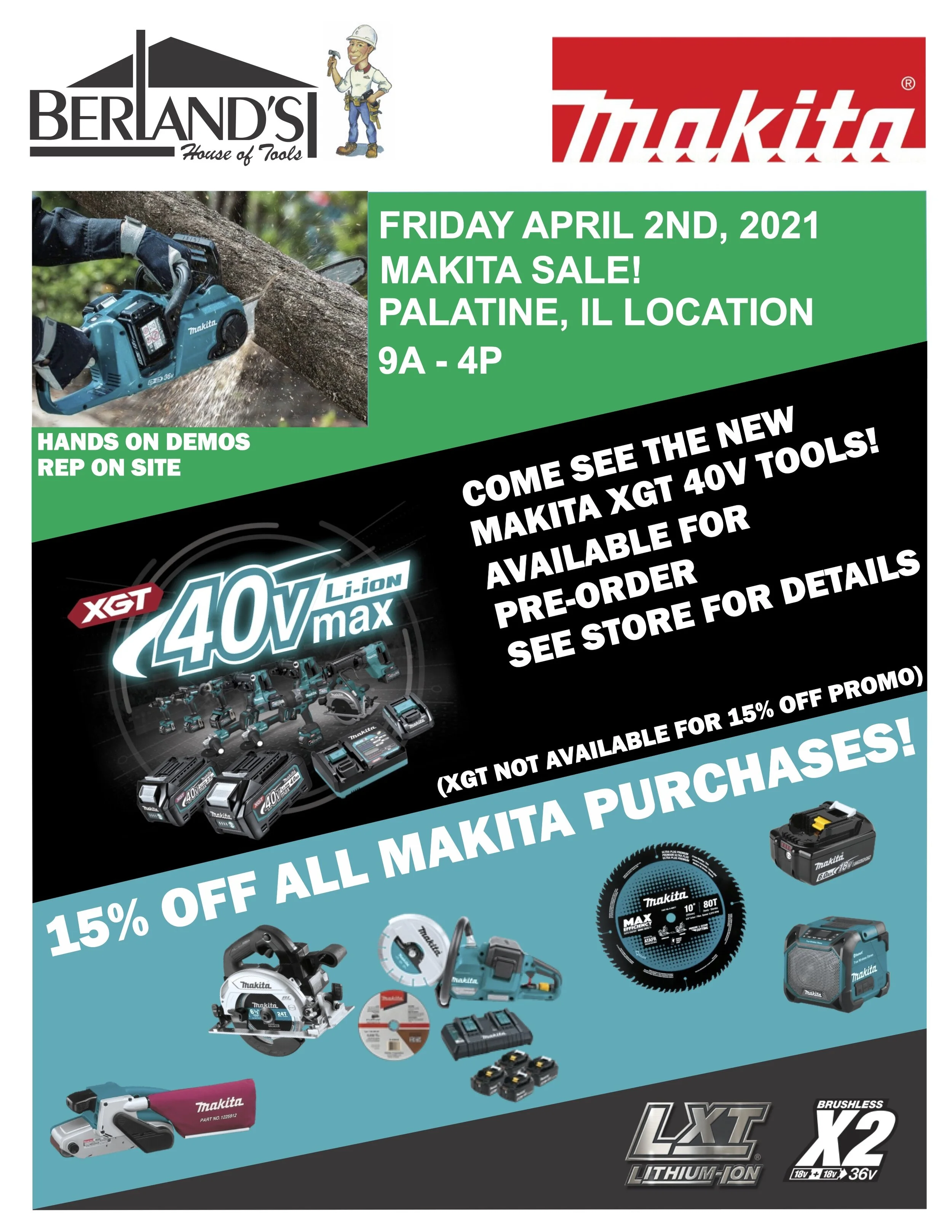 Makita Sale Friday, April 2!