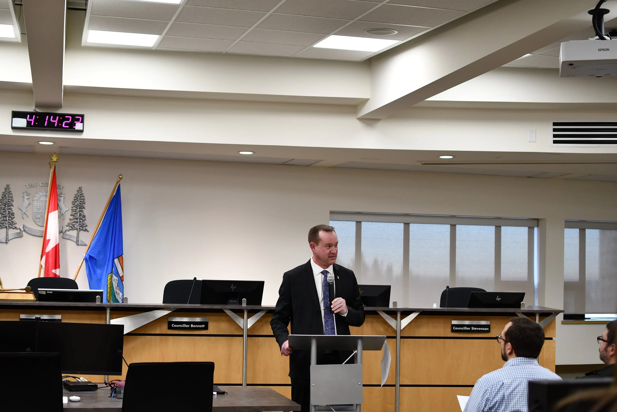  Mayor of Spruce Grove and city council members at first public Black History Month proclamation. 